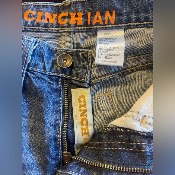 Mens Cinch white label Blue Denim Jeans 29x32 - Picture 4 of 7